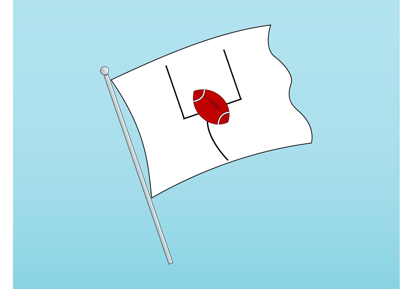 1400x980 Flag Football Free Vector Art