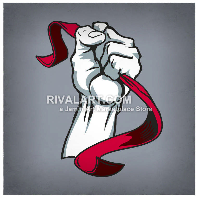 761x761 Hand Holding Flag Football In Color