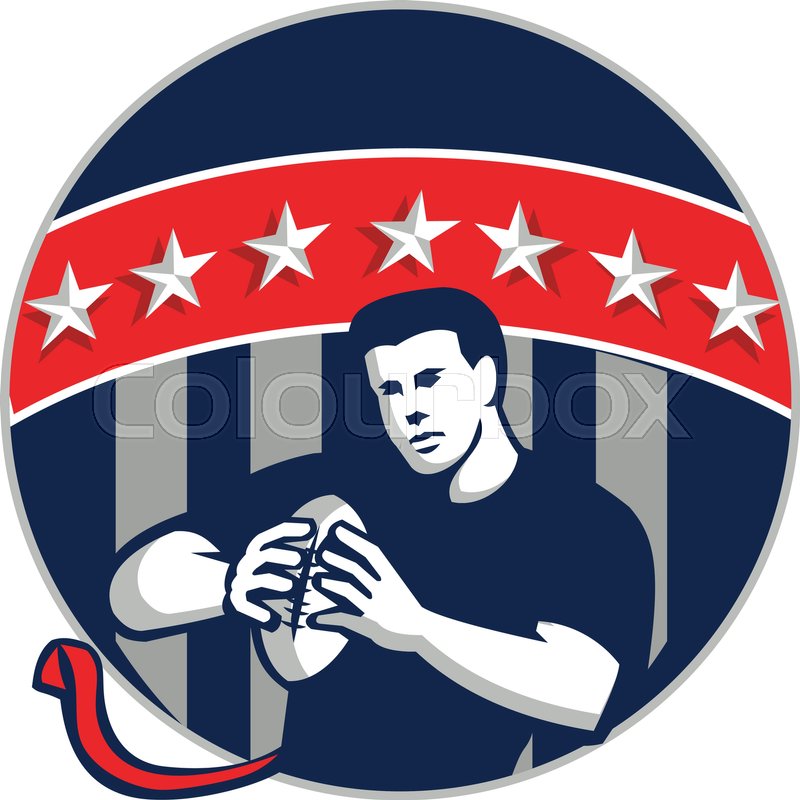 800x800 Illustration Of A Flag Football Player Qb Holding Ball Running Set