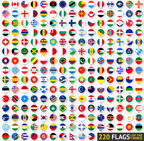 500x488 World Flags Round Icons Vector Material Free Download