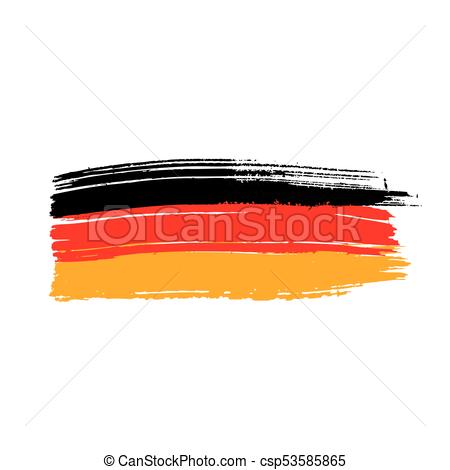 450x470 Germany Flag, Vector Illustration On A White Background.