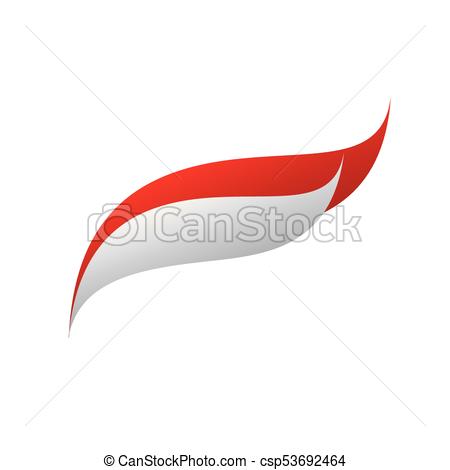 450x470 Indonesia Flag, Vector Illustration On A White Background.