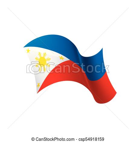 450x470 Philippines Flag, Vector Illustration On A White Background