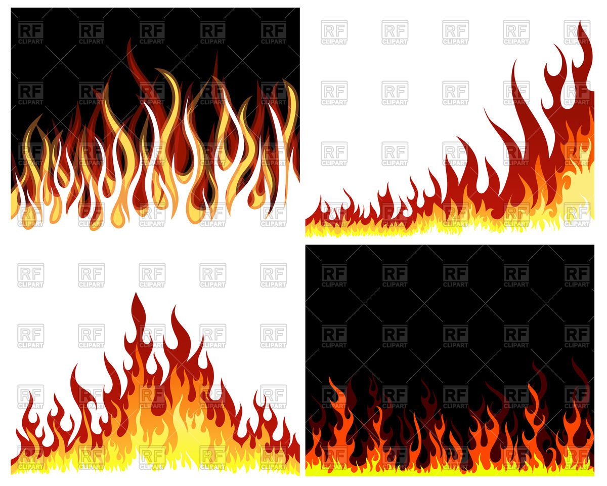 1200x960 Fire Flame Border Set Vector Image Vector Artwork Of Backgrounds