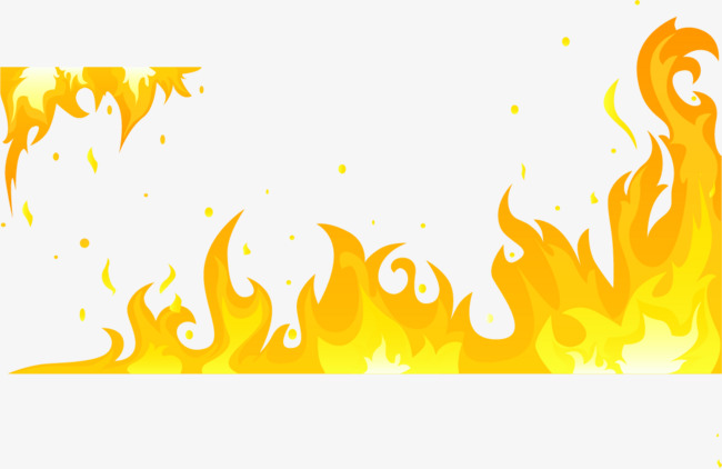 650x422 Vector Painted Flame Border, Vector, Hand Painted, Flame Border