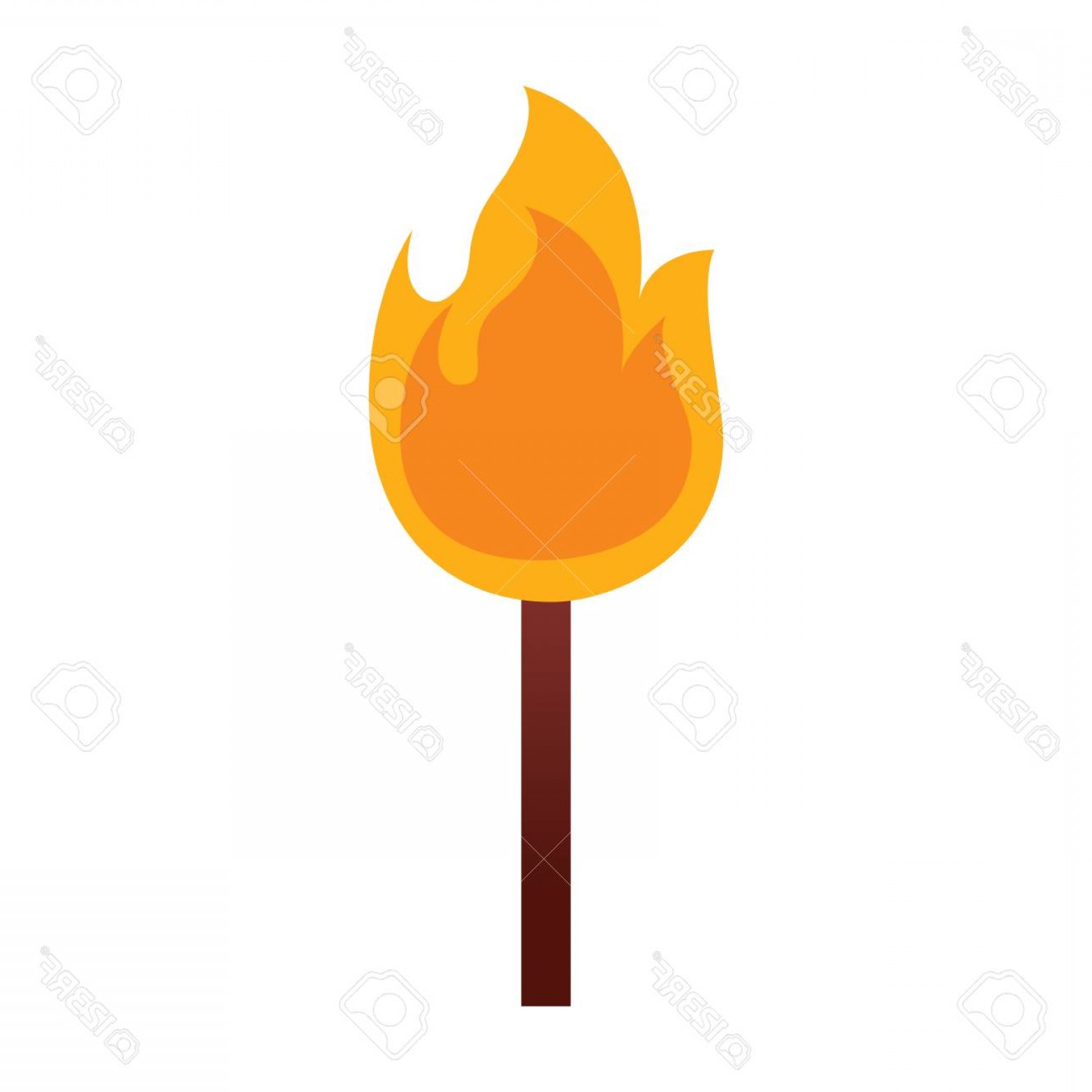 1560x1560 Photostock Vector Fire Stick Burn Hot Flame Icon Vector