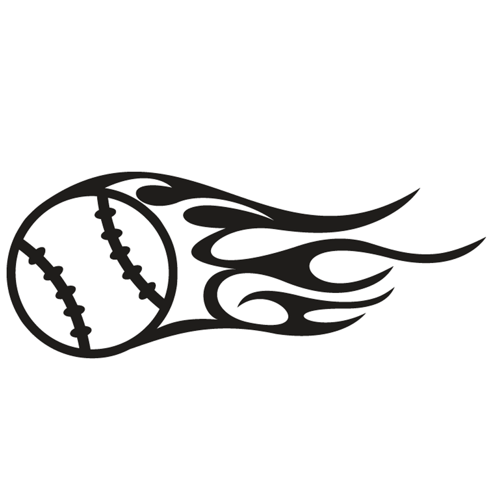 1000x1000 Baseball Flame Vector Art Happy Crafters