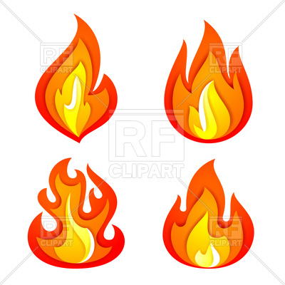 400x400 Clipart Flames Vector Art