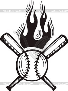 225x300 Flaming Baseball Clipart Image