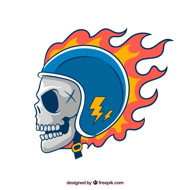 Flaming Skull Vector at GetDrawings | Free download