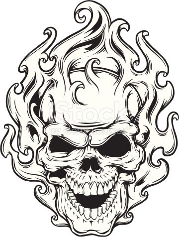 360x476 Flaming Skull Vector Id165624153 Skulls In 2018