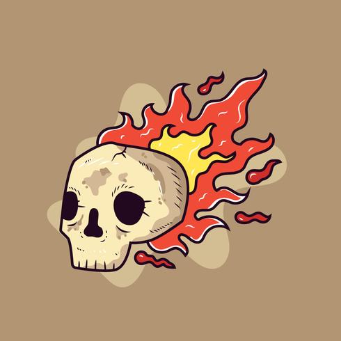 490x490 Flaming Skull