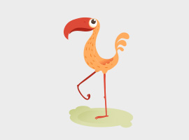 270x200 Free Flamingo Vector Graphics