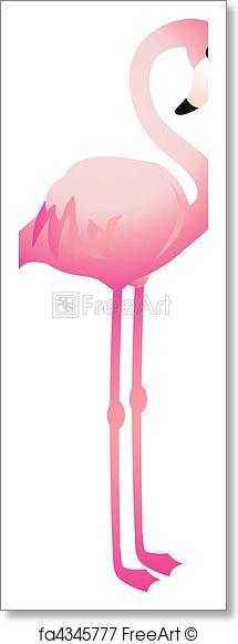 215x581 Free Art Print Of Flamingo Vector. A Vector Illustration Of A Cute