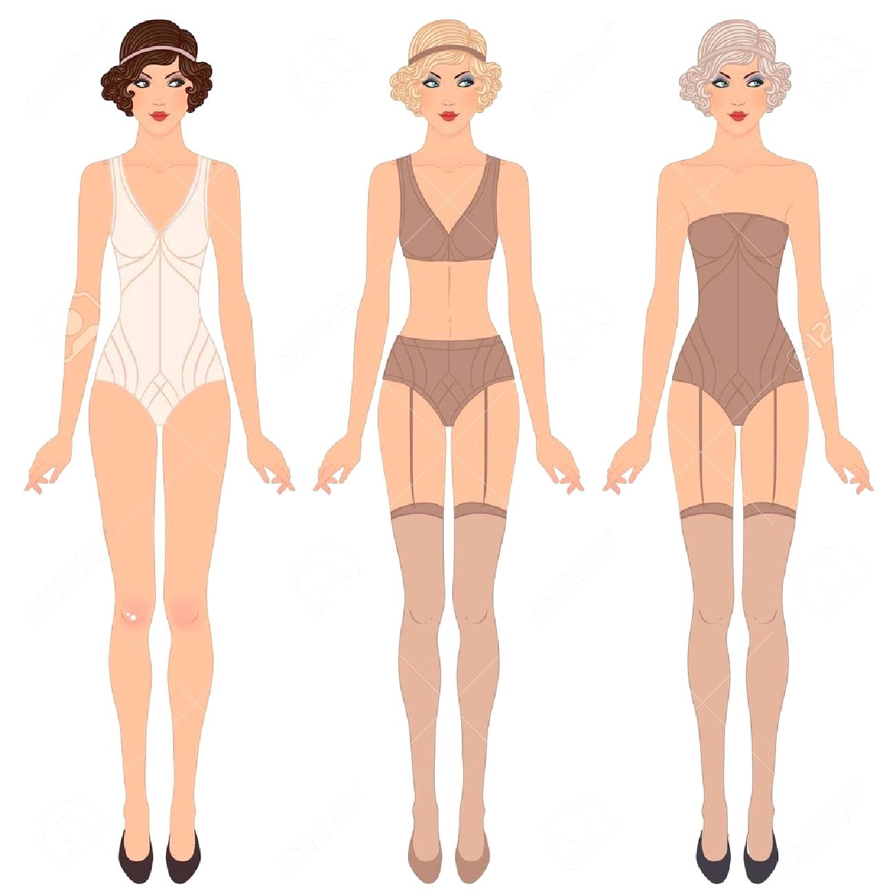 1300x1300 Template Male Paper Doll Template Flapper Girl Retro Party