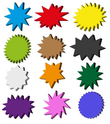 435x490 Vector Set Of Price Flash Badges