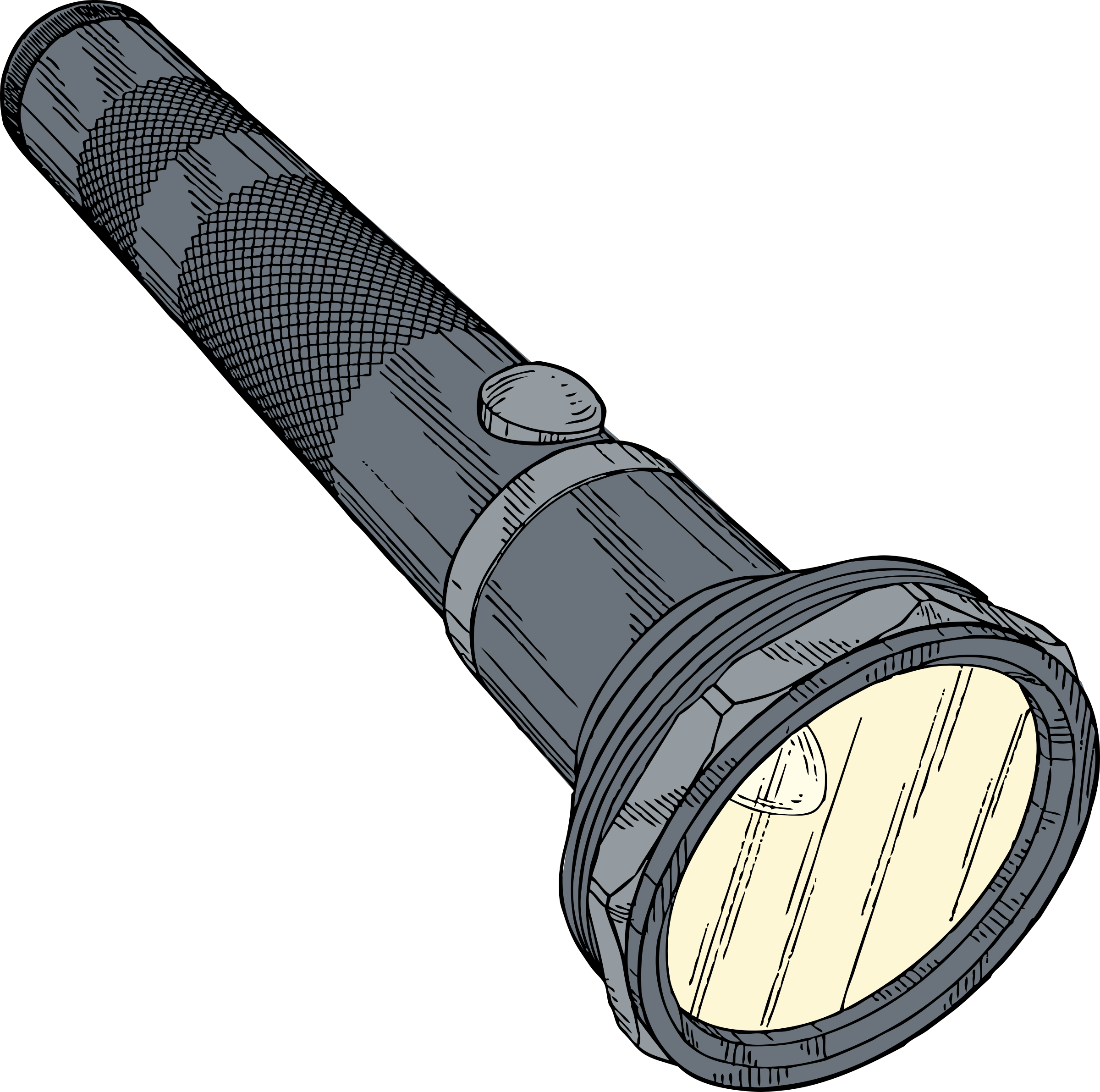 2400x2382 Flashlight Vector Art Image