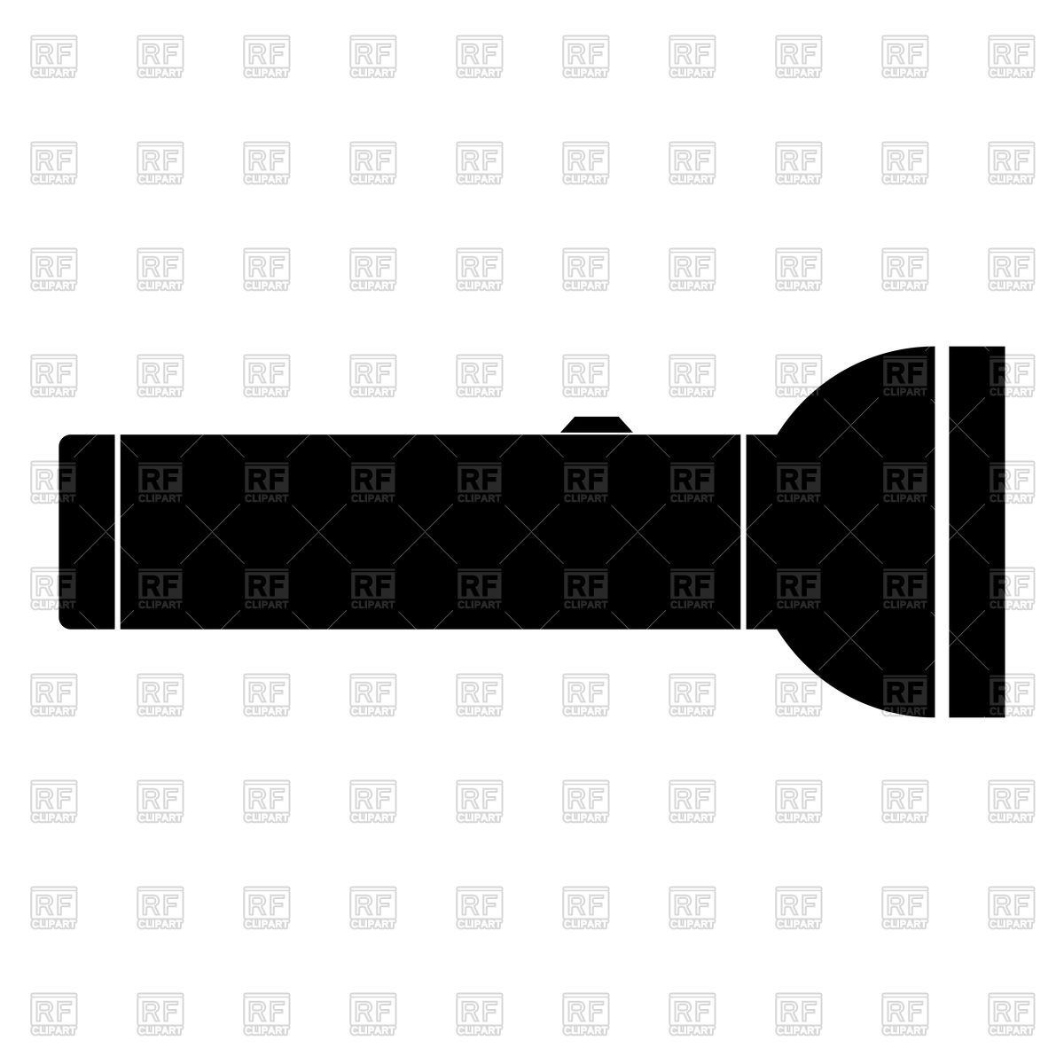 1200x1200 Flashlight Black Color Icon Vector Image Vector Artwork Of Icons