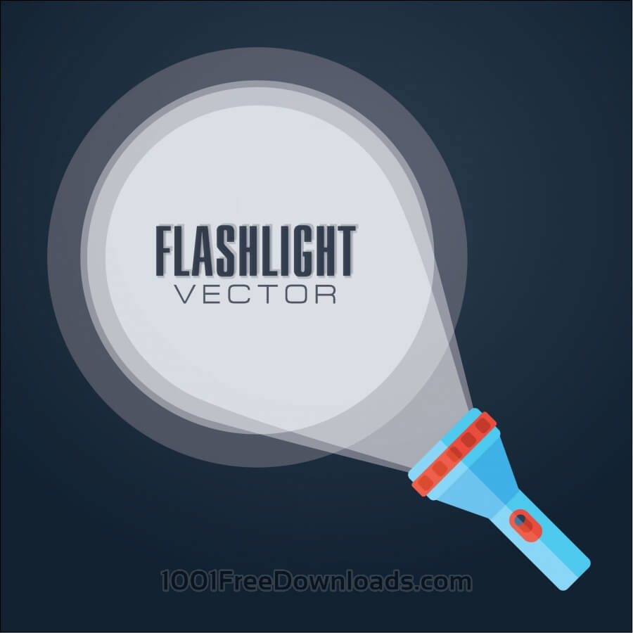 900x900 Free Vectors Flat Vector Illustration Flashlight. Abstract