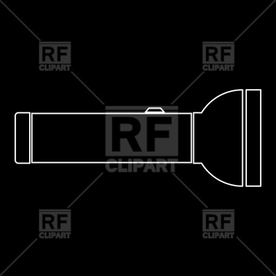 400x400 Outline Of Flashlight Vector Image Vector Artwork Of Objects