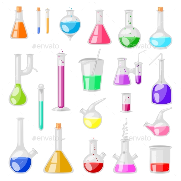 590x590 Test Tube Flask Vector Chemical Glass Test Tubes By Pantimetrok
