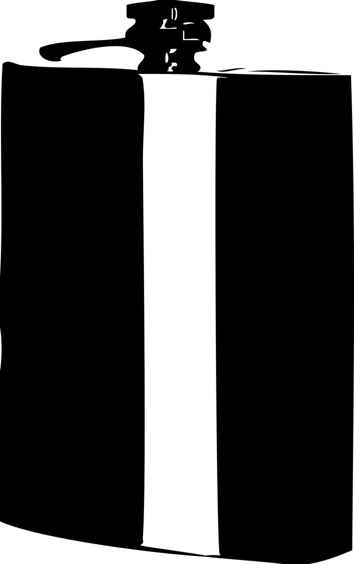 708x1128 Black And White Hip Flask Vector By Auradesigns