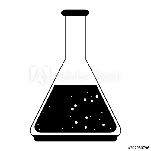 500x500 Chemistry Lab Flask Vector Illustration Graphic Design