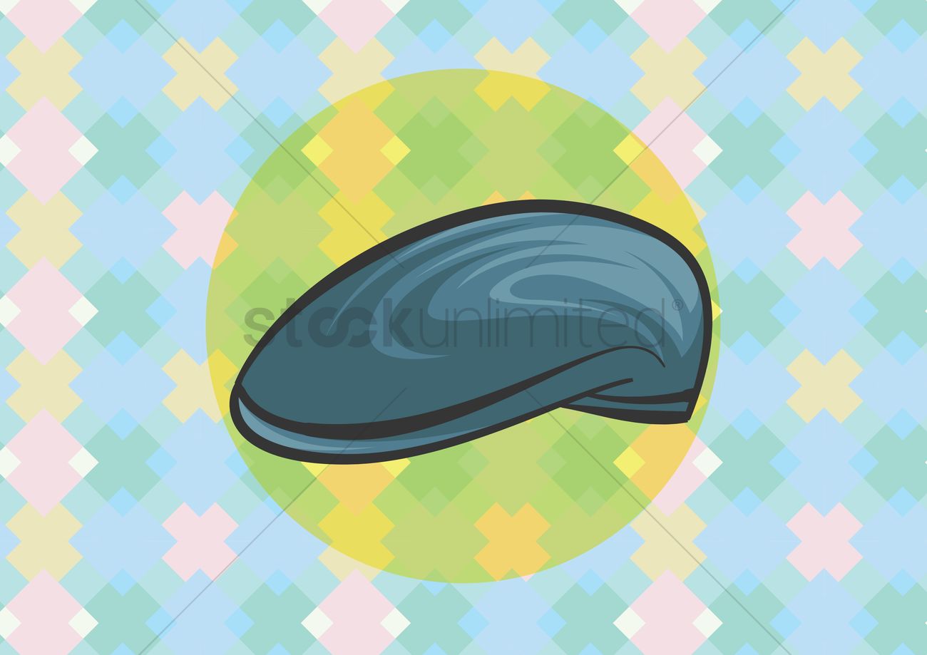 1300x919 Flat Cap Vector Image