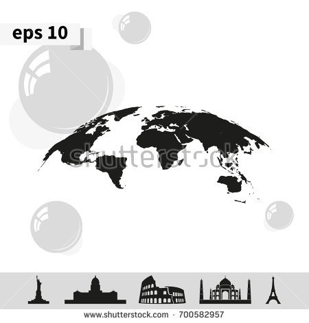 450x470 Flat Earth Map Vector Global World Map Vector Icon Earth Image