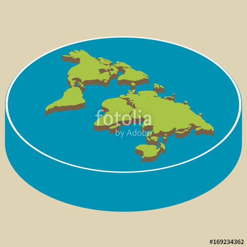 500x500 Flat Earth. The Old Vision Of The Planet And The Solar System