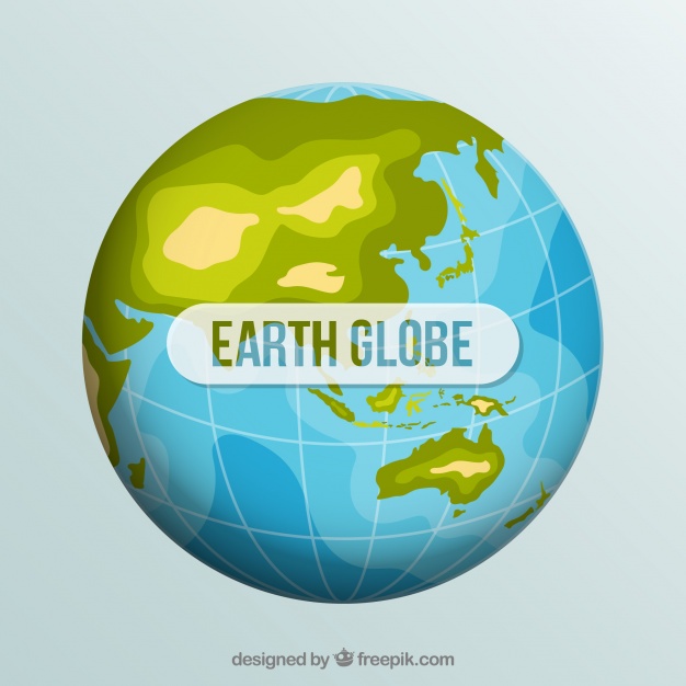 626x626 Flat Earth Globe Vector Free Download
