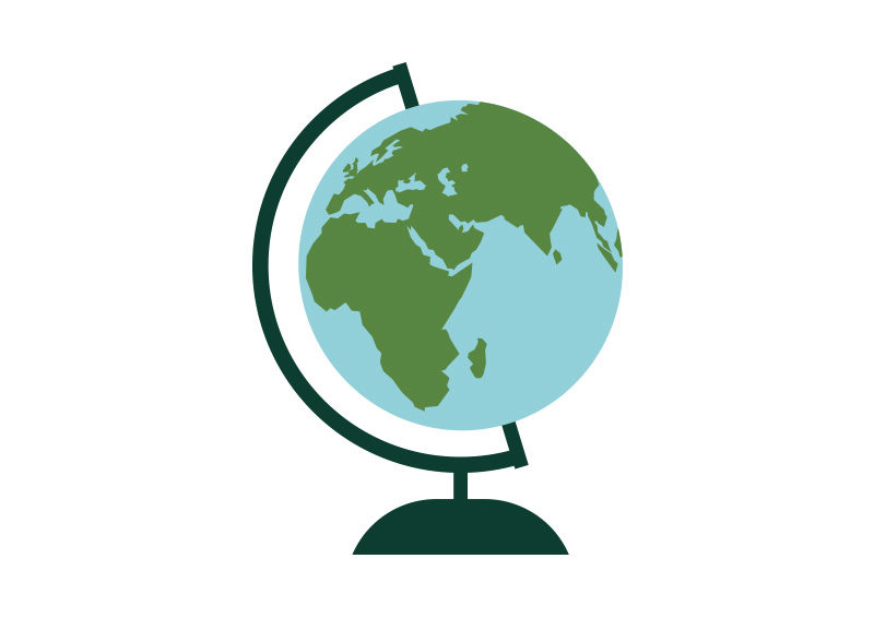 800x566 Globe Flat Vector