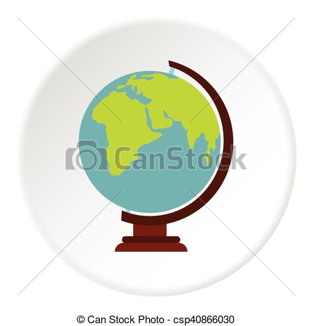 450x470 Globe Icon, Flat Style. Globe Icon. Flat Illustration Of Globe