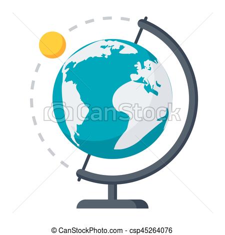 450x470 Globe Vector Icon. Globe Icon, Vector Illustration In Flat Style.