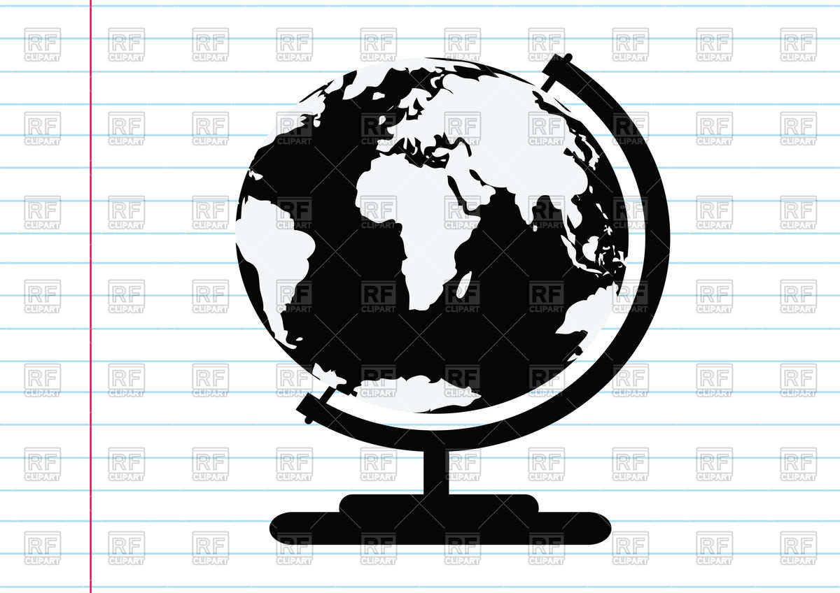 1200x848 Black Flat Globe Vector Image Vector Artwork Of Objects Tumdee