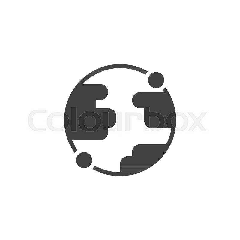 800x800 Earth Globe Vector Icon. Filled Flat Sign For Mobile Concept And