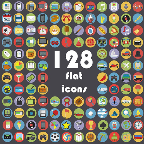 500x500 Circle Flat Icon Vintage Vector Free Download