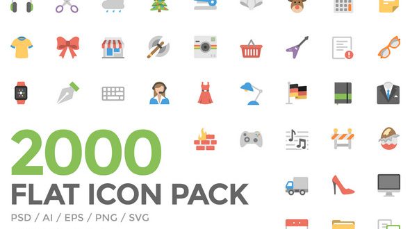 590x330 60 Free Flat Icons In Different Shapes Psd, Vector
