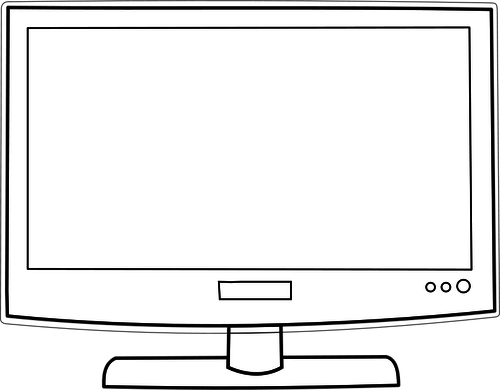 500x390 Flat Screen Television Set Vector Image Public Domain Vectors
