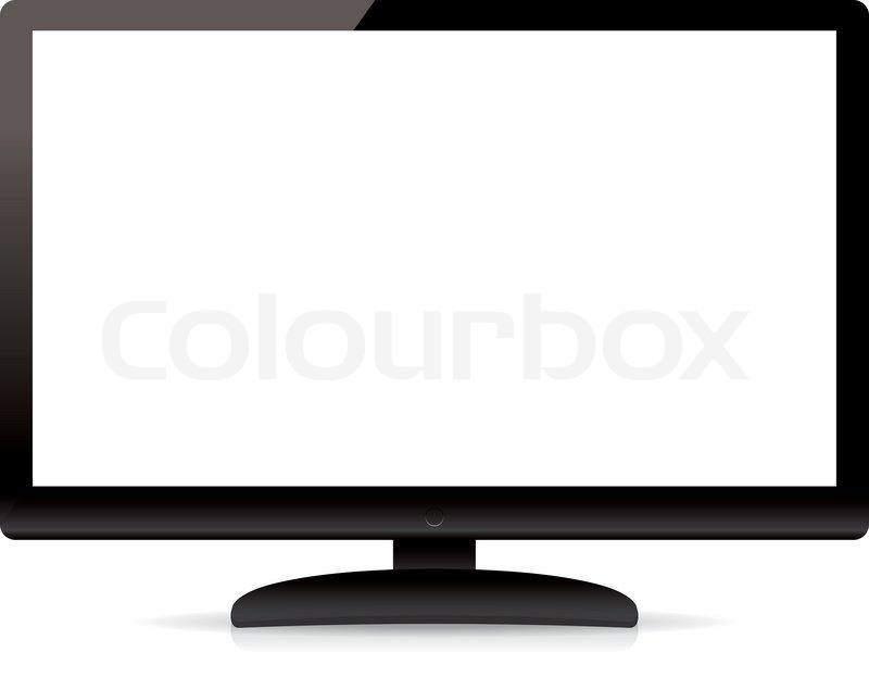 800x623 Modern Blank Flat Screen Tv Isolated On White Background Stock