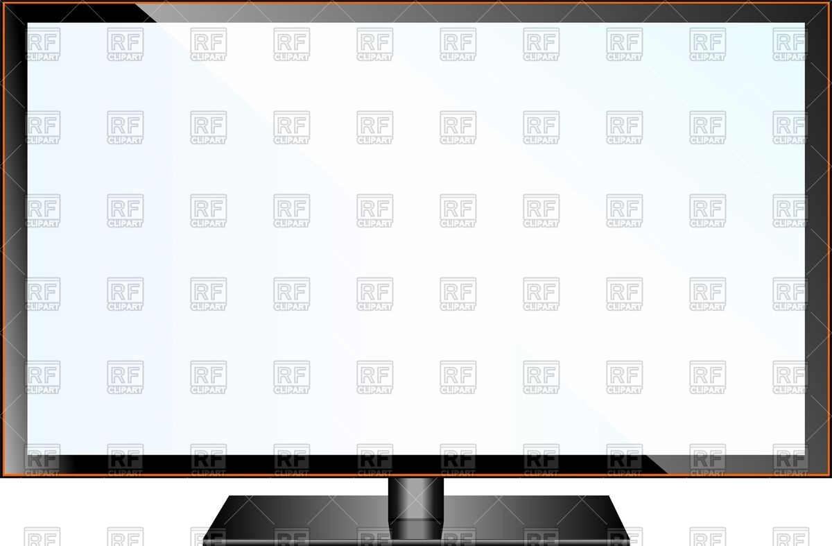 1200x787 Tv Flat Screen Lcd, Plasma Realistic Vector Illustration Vector