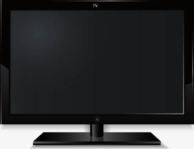 650x500 Vector Painted Black Computer Monitor Tv, Black Vector, Computer