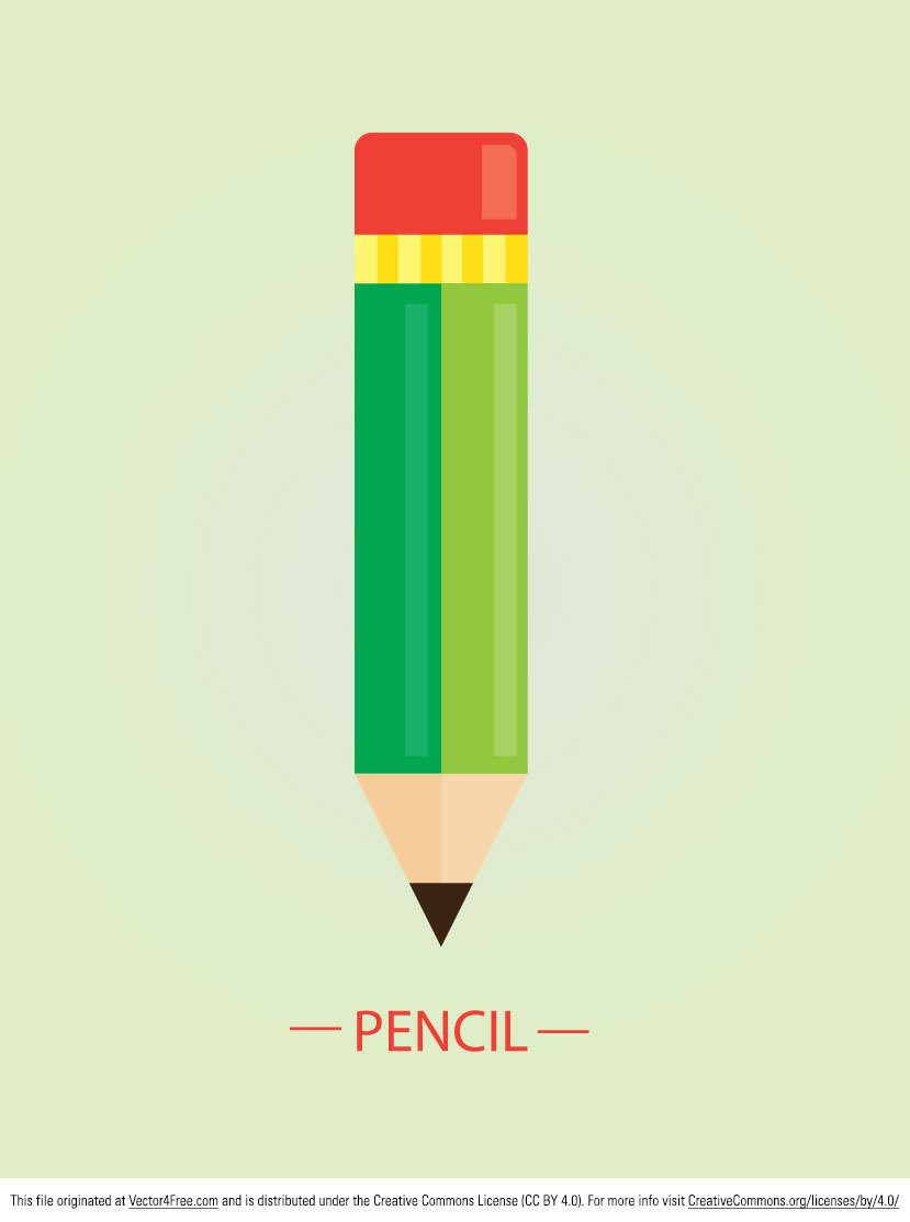 829x1113 Free Flat Vector Pencil