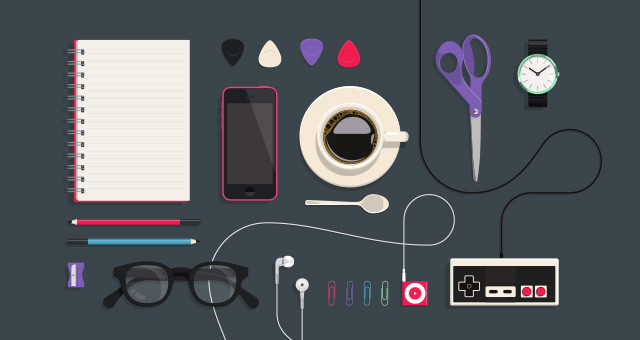 640x340 Desktop Flat Vector Objects Vol1 Vector Objects Pixeden