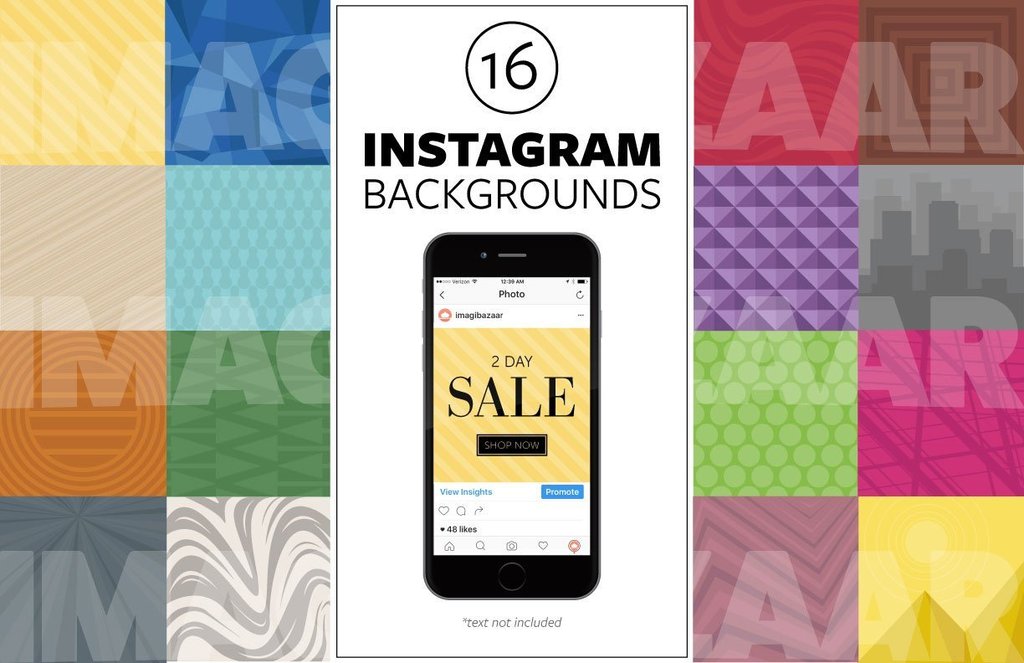 1024x663 Flat Vector Art Instagram Backgrounds, Fashion Imagibazaar