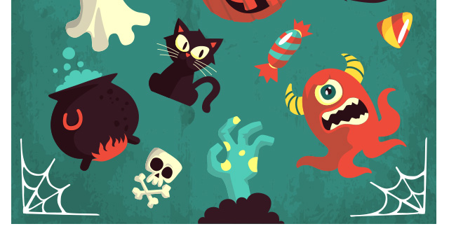 640x340 Halloween Vector Art Pack Vol2 Conceptual Vectors Pixeden
