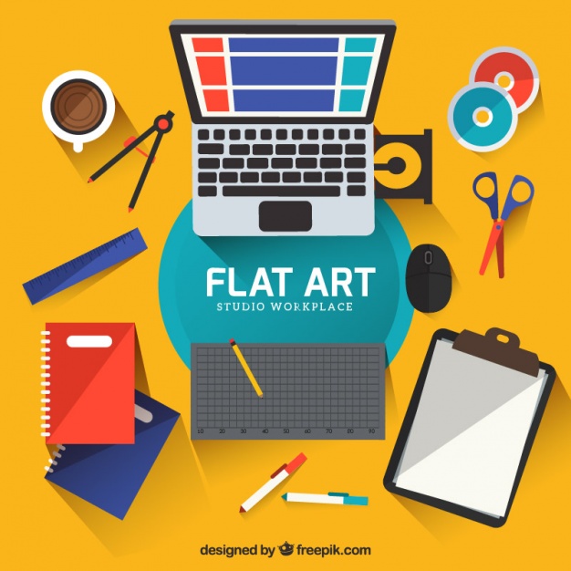 626x626 Artwork Space In Flat Design Vector Free Download