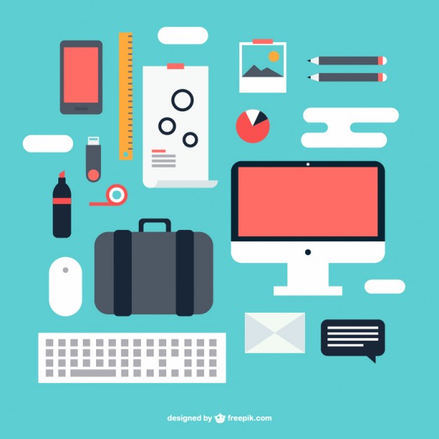 626x626 Office Kit Vector Graphic Elements Vector Free Vector Download