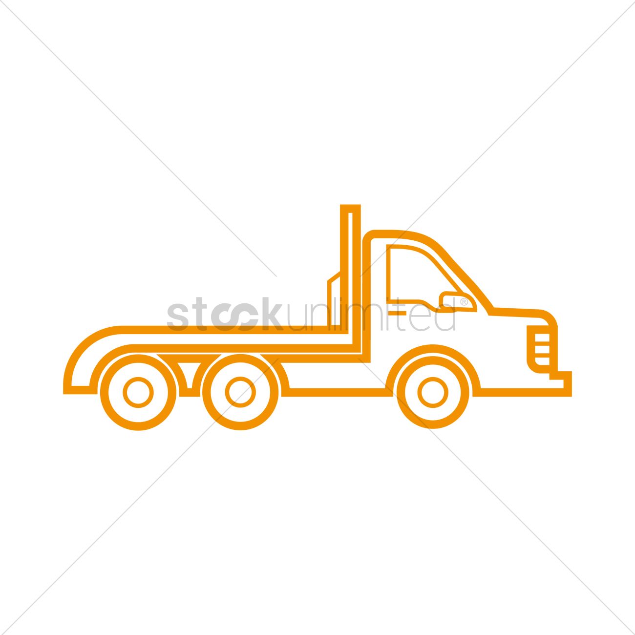 1300x1300 Flatbed Truck Icon Vector Image