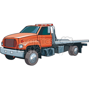 300x300 Royalty Free Flatbed Tow Truck 172883 Vector Clip Art Image